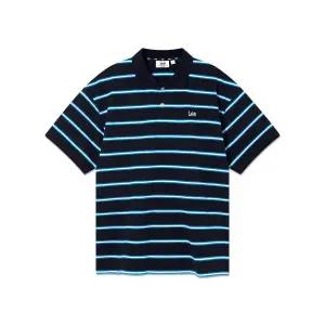 매장정품 LEE 스트라이프 피케 반팔 티셔츠 네이비 LE2602ST41NA 313117