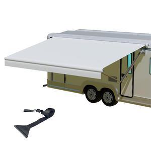 도메틱, 케어프리, 솔레라와 호환되는 CYLAND 17피트 RV 차양 천 교체 - 캠핑카 트레일러용 18.5온스 비닐 방수 캐노피 17인치(패브릭 16피트 2인치) 화이트