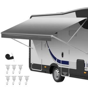 VEVOR RV 차양 천 교체, 16피트(15피트 2인치) 18온스 고강도 내후성 비닐 캠핑카 차양 교체, RV용 UPF50+ 보호 방수 야외 캐노피, 모터홈, 트레일러, 그레이 페이드