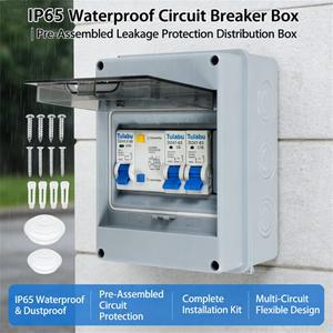 야외 가정용 스위치 방수 전기 분배함 접속 플라스틱 IP 회로 배선함 전원 차단기 2방향