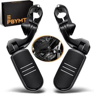 PBYMT 하이웨이 페그 롱 앵글 304 스테인리스 스틸 풋페그 풋레스트 핏 할리 데이비슨 투어링 블랙과