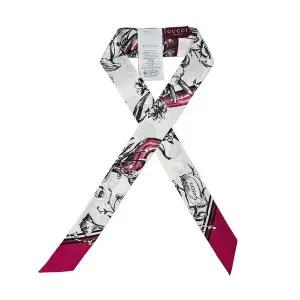 [구찌] 방도 스카프 818343 3G001 5678 플로럴 스키니 실크