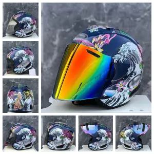 아라이 헬멧 오리엔탈 스쿠터 클래식 반모 그래픽 검은색 블랙 시그넷 성인 헬멧대형 바이크