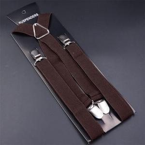 남성용 신축성 멜빵 빈티지 서스펜더 바지 스커트 웨딩 서스펜션 4 클립