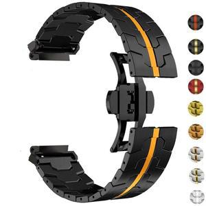 Huami Amazfit T-rex 3/2 Pro용 스틸 스트랩 용 금속 시계 밴드  버터플라이 클래스프 스마트워치 액세서리