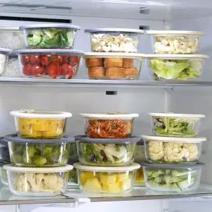 내열 유리 밀폐 소분 용기 오븐 전자렌지용 실리콘 패킹 냉동밥