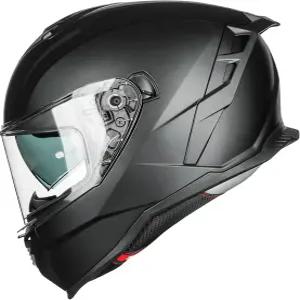 ILM 모터사이클 헬멧 남성용 듀얼 바이저 스트리트 레이싱 풀페이스 파워스포츠 캐스코 MF567 매트 블랙