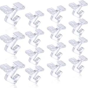 Hotop 15 팩 교실 매장용 천장 타일 걸이 장식용 클리어 드롭 후크 홈 오피스 표지판 식물 조명