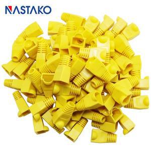 이더넷 케이블 커넥터 캡 부츠  네트워크 모듈러 플러그 커버  노란색  6.0mm Cat5 RJ45