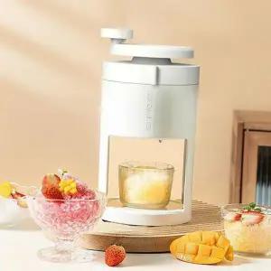 가정용 빙수기 핸드 눈꽃 팥빙수 수동 빙수기 얼음 제조기 디저트 그릇 재료 과일 간식 여름 용품