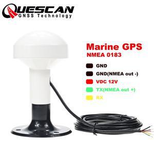 Quescan GPS17 12V 해양 NMEA0183 안테나 Garmin Lowrance QZSS WAAS 수신기 RS232 4800 Baud