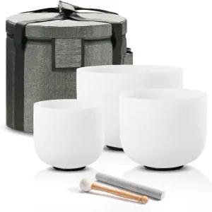 CVNC 432Hz 6인치 세 번째 눈 7인치 뿌리 8인치 F 하트 프로스트 쿼츠 크리스탈 싱잉 볼 차크라 3종 세트