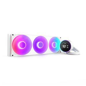 NZXT 크라켄 엘리트 420 RGB 2025 - AIO CPU 액체 냉각기 420mm 라디에이터 F420 코어 팬 맞춤형 2.72인치 IPS LCD 터빈 펌프 AMD AM5, AM4 인텔 LGA 1851 / 1700, 1200 115X 화이트