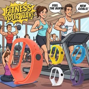 샤오미 미밴드 7/6/5/4/3용 실리콘 스포츠 스트랩 | 7/5/6용 교체 손목밴드 Mi와 호환되는 시계줄