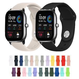 Huami Amazfit GTS 2 2E 3 4 미니 GTR Neo 소프트 실리콘 밴드 스트랩용 20mm 스트랩