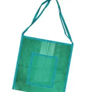 더블 메쉬 숄더백 그린 캐주얼 휴대용 비치가방