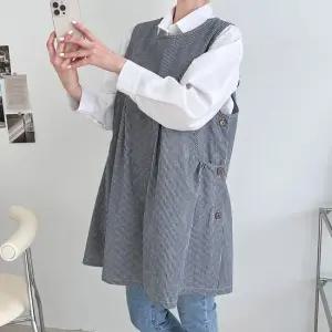 노블 원피스 면 앞치마