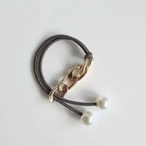 여성 헤어 포인트 사슬 일상 진주 패션 머리끈