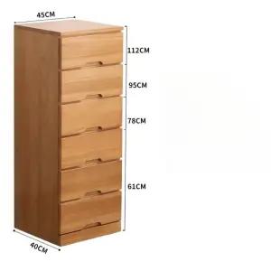 5단 서랍장 우드 수납장 서랍 식 틈새 레트로 원목