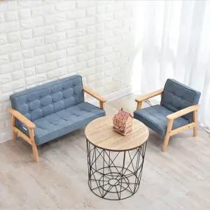 우든패브릭소파-2인 3 color (애쉬블루,소프트핑크,딥블루) 유아원목소파