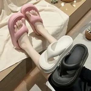 [옷자락]여성 데일리용 편안한 키높이 플랫 샌들