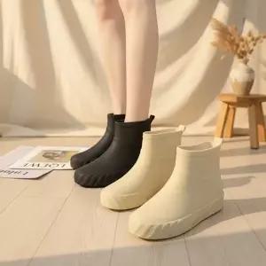 [옷자락]여성용 데일리 방수 숏 앵클 레인부츠