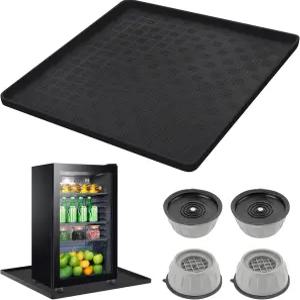 미니 냉장고 실리콘 매트 베이스 4개 포함 밑 미끄럼 방지 드립 트레이 24x24x0.8인치 카펫 바닥 보호대