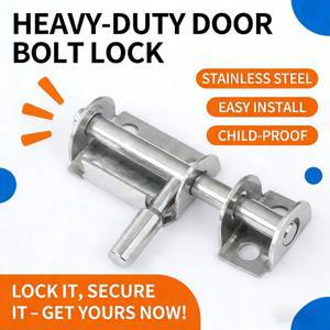견고한 강철 슬라이딩 문 볼트 래치 잠금장치 (안전 게이트 울타리 화장실 캐비닛 헛간 창고 차고 및 가정