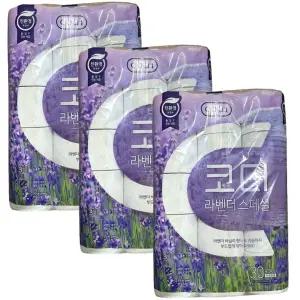 코디 라벤다 스페셜 3겹 화장지 30m x 30롤 3팩