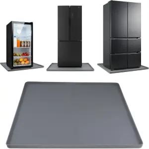 미니 냉장고용 미끄럼 방지 실리콘 매트 가장자리가 올라간 19.7x19.7x0.6인치 누수 드립 트레이 세탁기