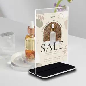 스탠드 아크릴 투명메뉴판 A4/광고판 요금표 케이스 메뉴판 아크릴메뉴판