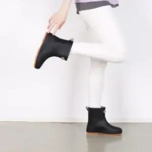 [옷자락]여성 장마 필수 미끄럼 방지 발목 고무 숏 레인부츠