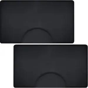 가구 3피트 x 5피트 이발소 의자 피로 방지 바닥 매트 검은색 직사각형 1/2인치 두께 2팩