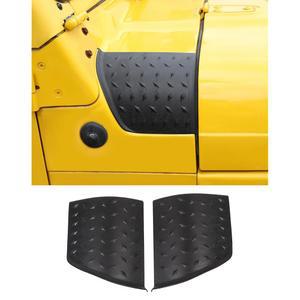 DSWSQ 2pcs 블랙 카울 바디 아머 커버 사이드 바디 카울링 아머 코너 가드 핏: 지프 랭글러 TJ 1997 1998 1999 2000 2001 2002 2003 2004 2006