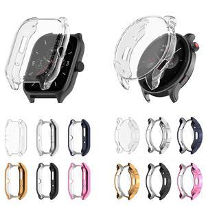 Amazfit GTR 4/3pro GTR3 Pro GTS 3/2/2e GTR4 GTR2 GTS4 GTS3 GTS2 시계 커버 용 TPU 소프트 쉘 유리 화면 보호 필름 케이스