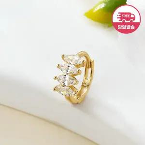 [비앤비골드] 당일발송 14K 마퀴즈 큐빅 링 피어싱 한쪽 JAE42480