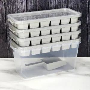 자이티 얼음 트레이 각얼음틀 큐브 대용량 보관통 18구 4개 GST