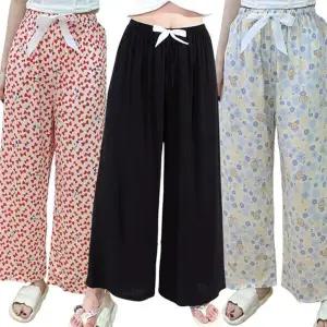 [로즈엘리]차르르 리본밴딩 와이드핏 홈팬츠 여름잠옷 냉장고 바지 10컬러 2026