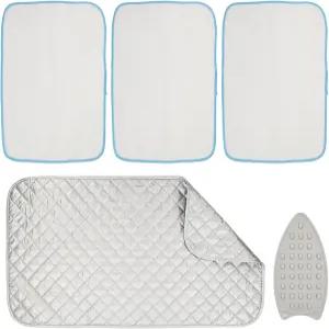 6개 휴대용 다리미 매트 세트 접이식 패드 여행 사무실 학생 기숙사용 테이블 상판용 자기 실리콘 홀더 및