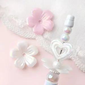 싼비즈 [6619-13]아크릴비즈 볼꾸재료 비즈화분 오로라도라지꽃 29mm ,1개