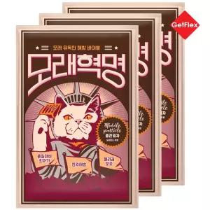 모래혁명 먼지없는 고양이모래 벤토나이트 중간입자 무향 6kg 3팩