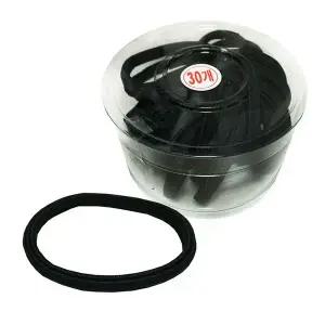 삼광 매듭없는 납작주름 검정고무줄 머리끈 헤어밴드