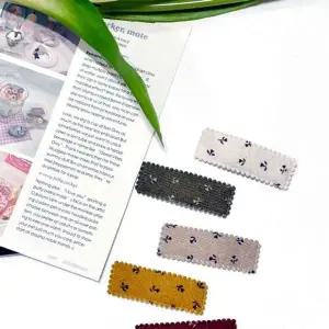 사각 인디플라워 미니 치장 헤어똑딱핀 헤어악세사리