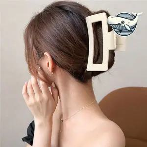 모던 감각 빅사이즈 헤어핀 스퀘어 디자인 무광 똑딱핀 바나나핀