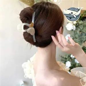 러블리 언발란스 하트 집게 헤어핀 귀여운 실핀 헤어집게