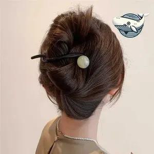 세련된 헤어핀 여성용 꽈베기 스타일 헤어장식 긴머리집게핀 꽃핀