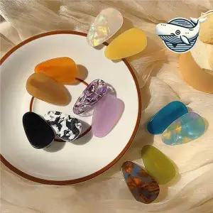 감각적인 레트로 스타일 헤어핀 물방울 패턴 꽃핀 실핀 헤어집게