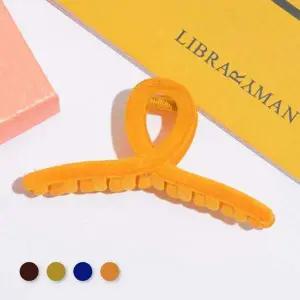 스웨이드 집게핀 세트 올림머리 무광 헤어핀 사각 큰