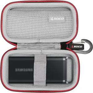 T5 EVO 휴대용 SSD 2TB/4TB/8TB 외장 솔리드 스테이트 드라이브용 RLSOCO 하드 케이스 및 TB/2TB/4TB/500GB