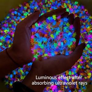 100/500개 야광 레진 거북이 피규어 귀여운 미니어처 요정 인형집 장식 공예품